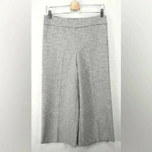 Rachel Zoe Pants Womens 6 M Gray Wide Leg High Rise Crop White Black Check